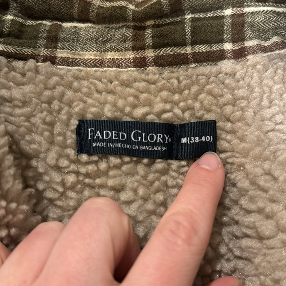 Faded Glory Button Up Soft Shell, Sherpa Lined Ja… - image 2